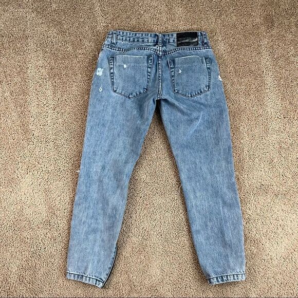 One by One Teaspoon Freebirds Low Rise Skinny Leg Distressed Jeans Women's 26 - Picture 4 of 7